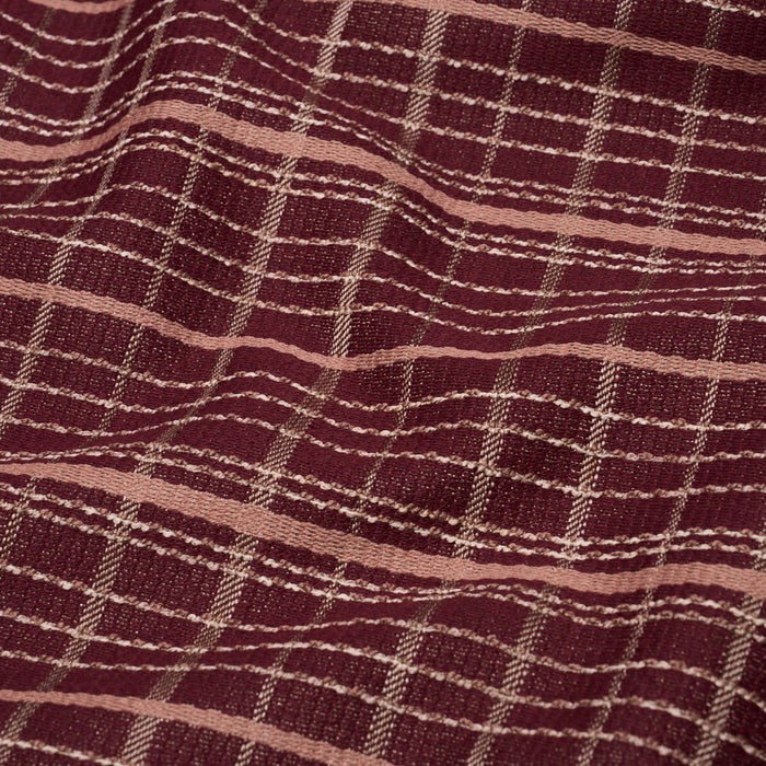 Schumacher Merrick Performance Plaid Garnet Fabric Sample 87693