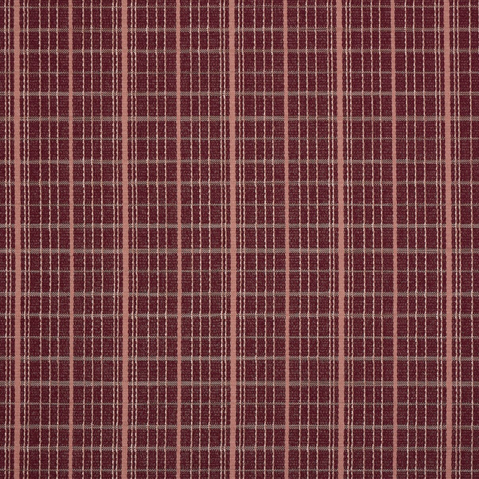 Schumacher Merrick Performance Plaid Garnet Fabric Sample 87693