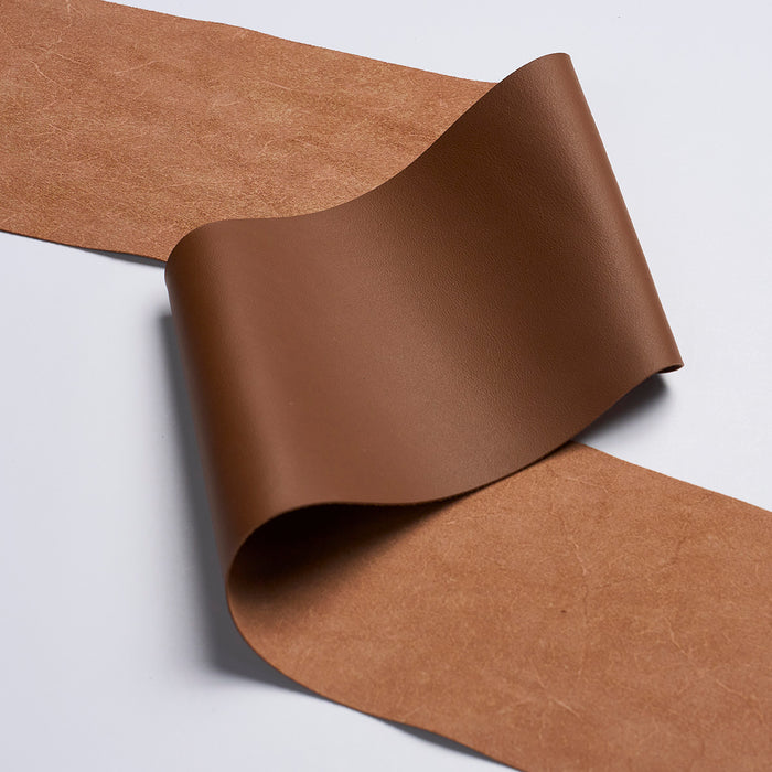 Schumacher Westby Leather Binding Brown Trim Sample 87723