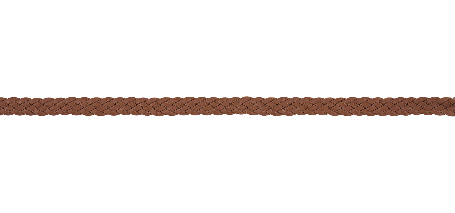 Schumacher Pondera Leather Braid Brown Trim Sample 87732