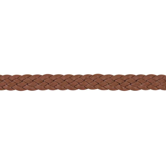Schumacher Pondera Leather Braid Brown Trim 87732