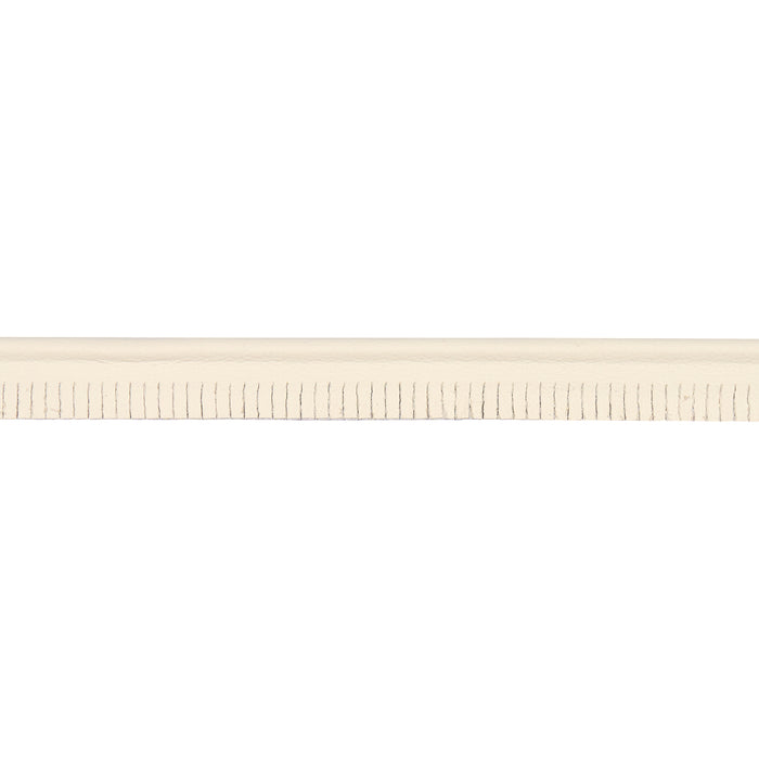 Schumacher Burnham Narrow Leather Piping Ivory Trim Sample 87740