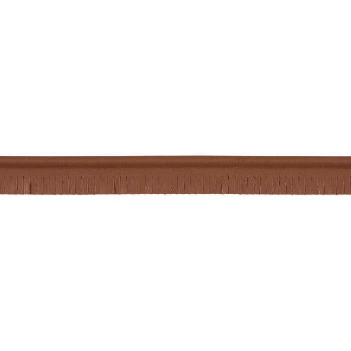 Schumacher Burnham Narrow Leather Piping Brown Trim Sample 87744