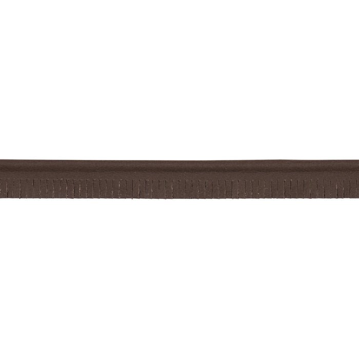 Schumacher Burnham Narrow Leather Piping Dark Brown Trim 87745