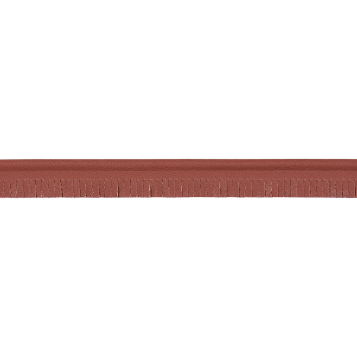 Schumacher Burnham Narrow Leather Piping Rust Trim Sample 87746