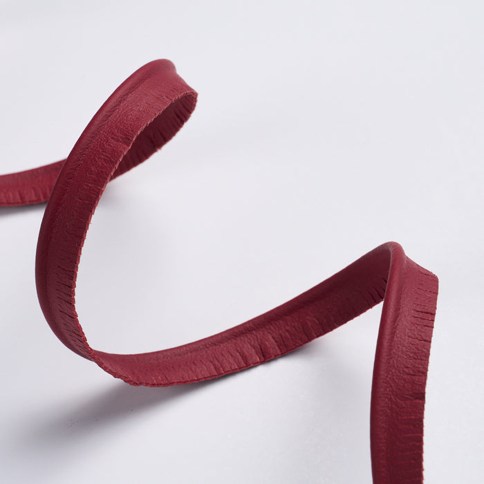 Schumacher Burnham Narrow Leather Piping Red Trim Sample 87747
