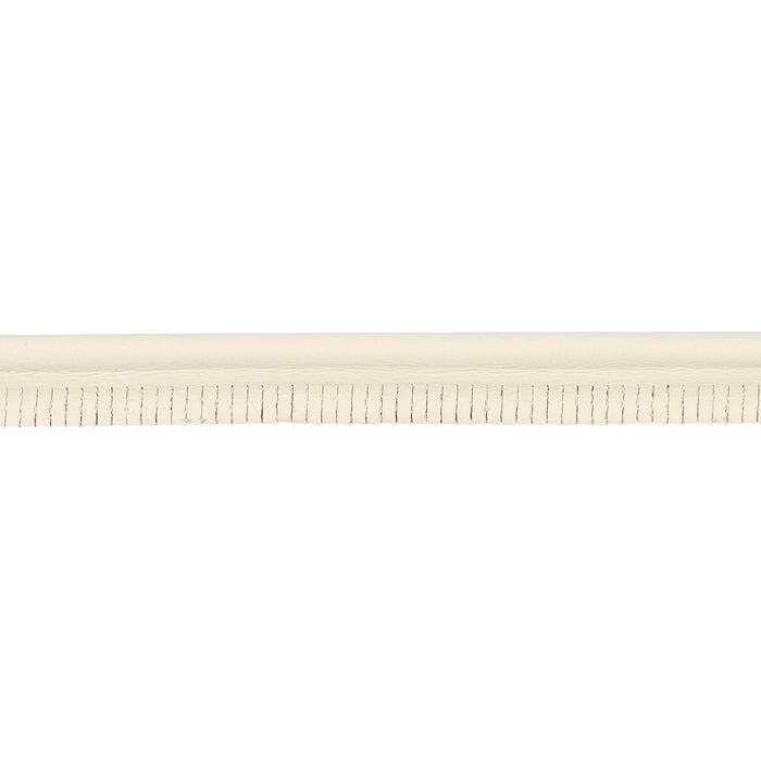 Schumacher Burnham Medium Leather Piping Ivory Trim Sample 87750