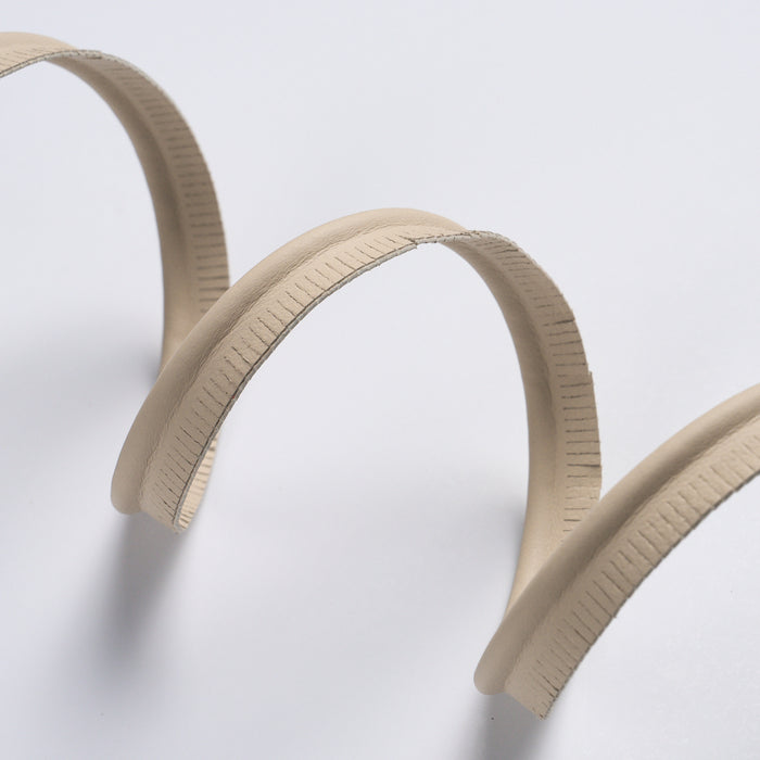 Schumacher Burnham Medium Leather Piping Beige Trim Sample 87751