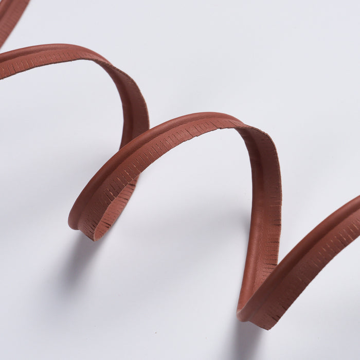 Schumacher Burnham Medium Leather Piping Rust Trim Sample 87756