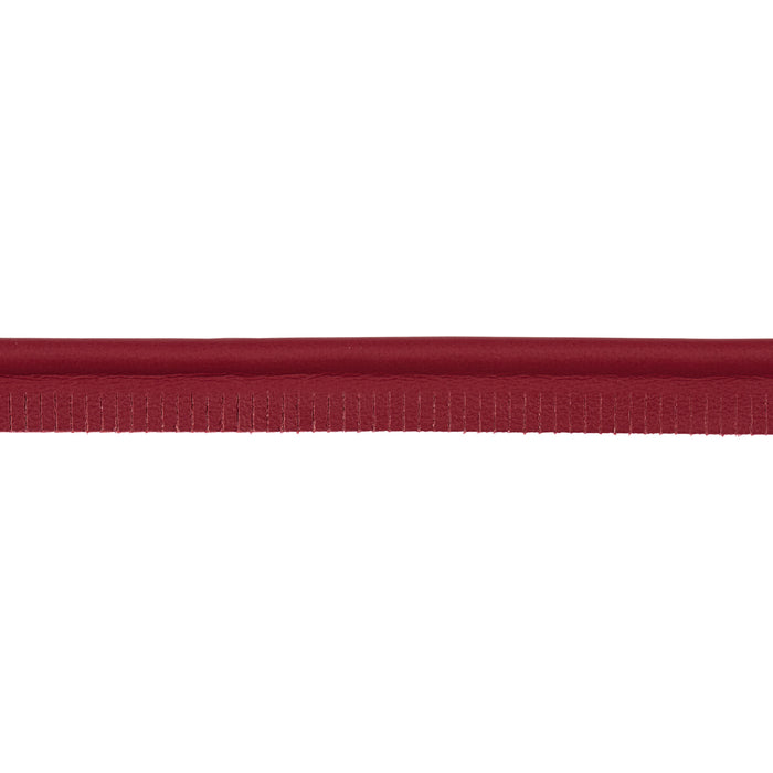 Schumacher Burnham Medium Leather Piping Red Trim Sample 87757