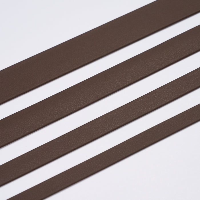Schumacher Frazer Narrow Leather Trim Sample Dark Brown Trim Sample 87775
