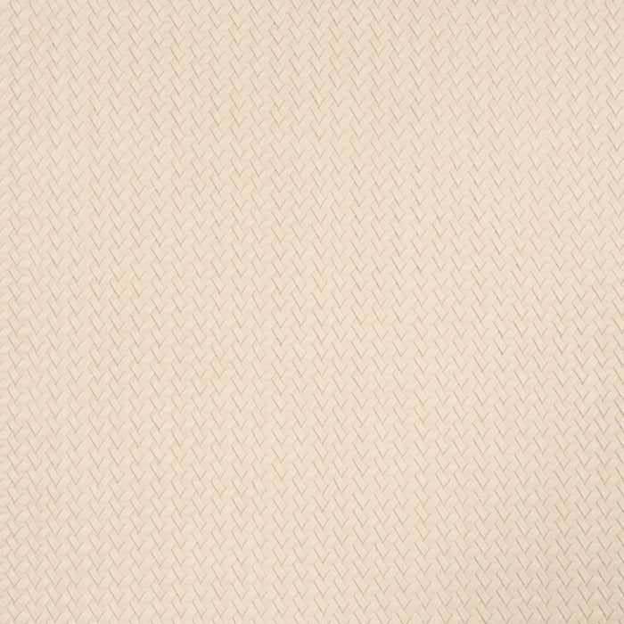 Schumacher Vegan Leather Rattan Indoor/Outdoor Cream Fabric 87800