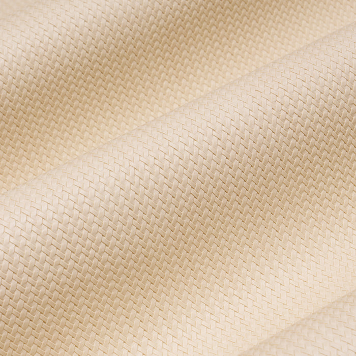 Schumacher Vegan Leather Rattan Indoor/Outdoor Cream Fabric 87800