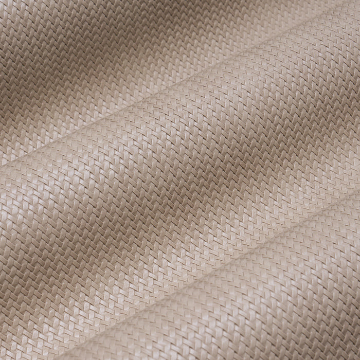 Schumacher Vegan Leather Rattan Indoor/Outdoor Taupe Fabric Sample 87801
