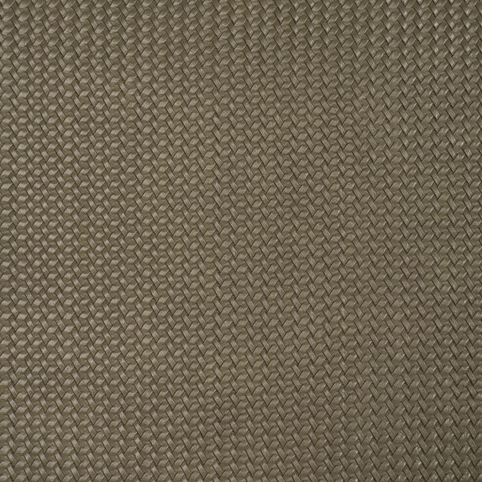 Schumacher Vegan Leather Rattan Indoor/Outdoor Ash Fabric 87802