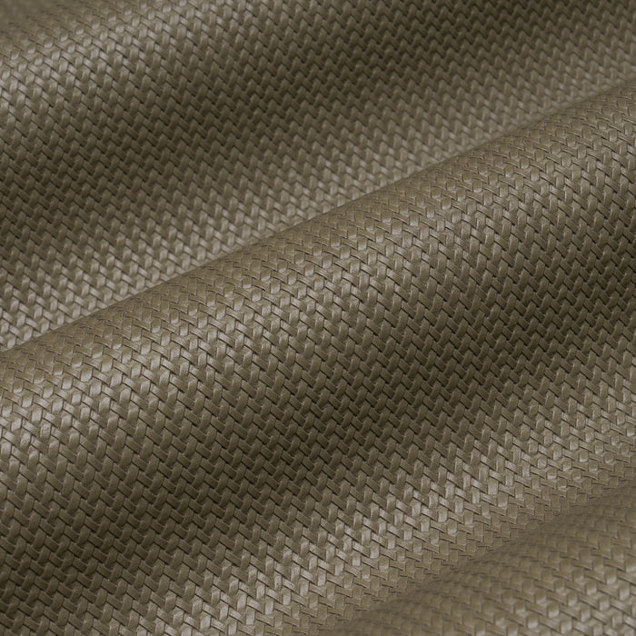 Schumacher Vegan Leather Rattan Indoor/Outdoor Ash Fabric Sample 87802