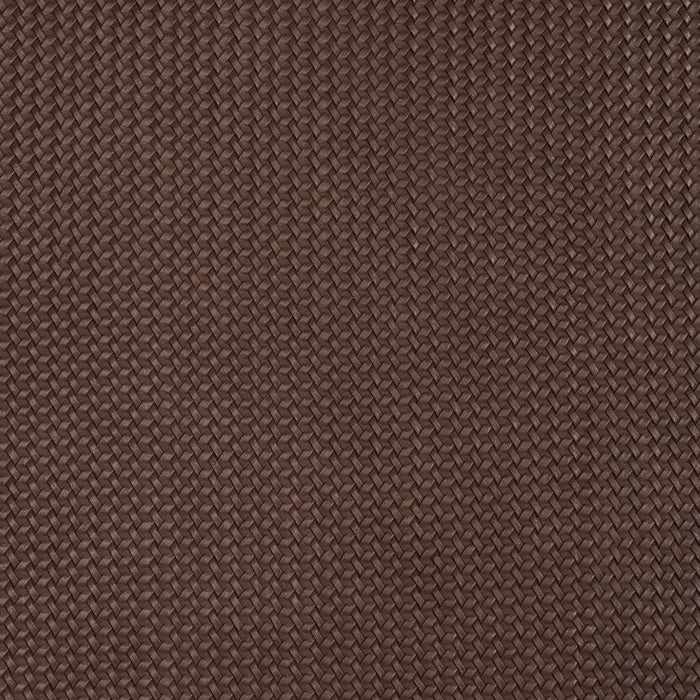 Schumacher Vegan Leather Rattan Indoor/Outdoor Brown Fabric Sample 87805