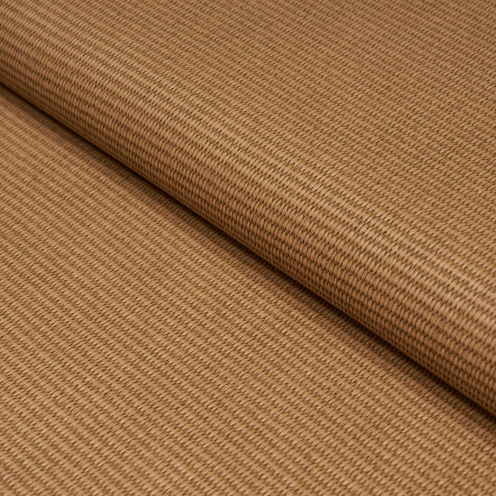 Schumacher Vegan Leather Basketweave In/Out Camel Fabric Sample 87811