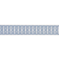Schumacher Solene Tape Blue Trim 87820
