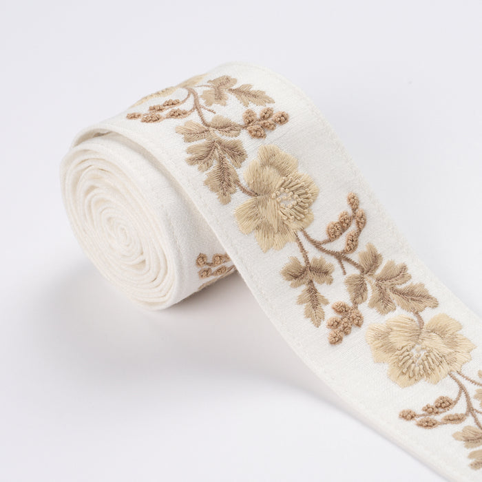 Schumacher Elise Hand-Embroidered Tape Harvest Trim 87840