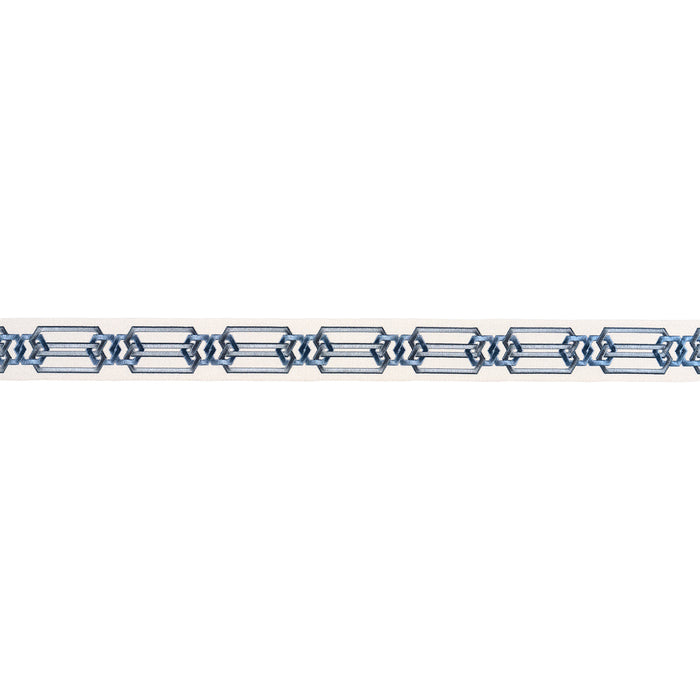 Schumacher Corinne Tape Indigo Trim Sample 87860