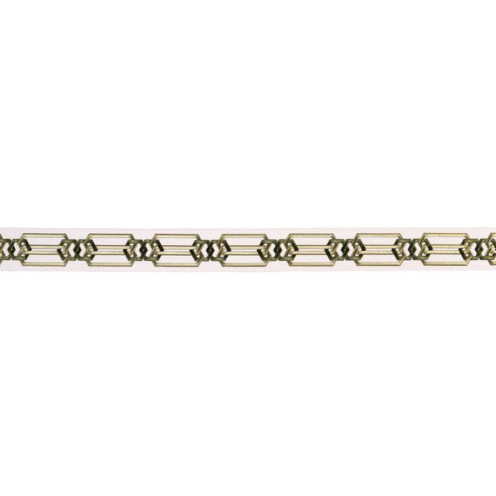 Schumacher Corinne Tape Green Trim Sample 87861