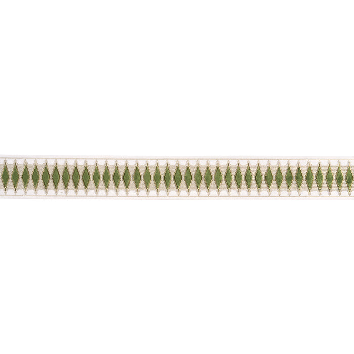 Schumacher Mireille Velvet Tape Moss Trim 87871