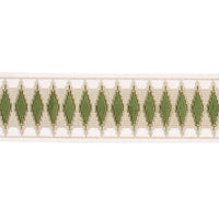 Schumacher Mireille Velvet Tape Moss Trim 87871