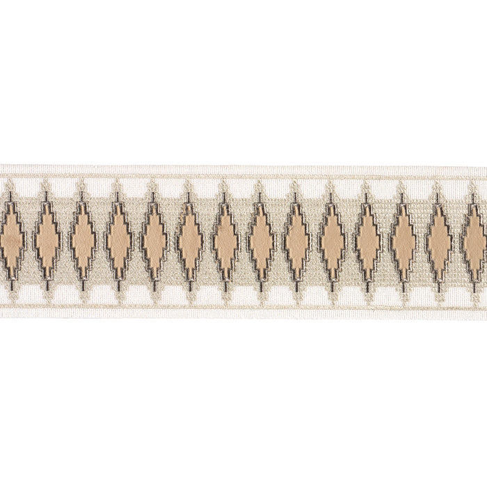 Schumacher Mireille Velvet Tape Neutral Trim 87872