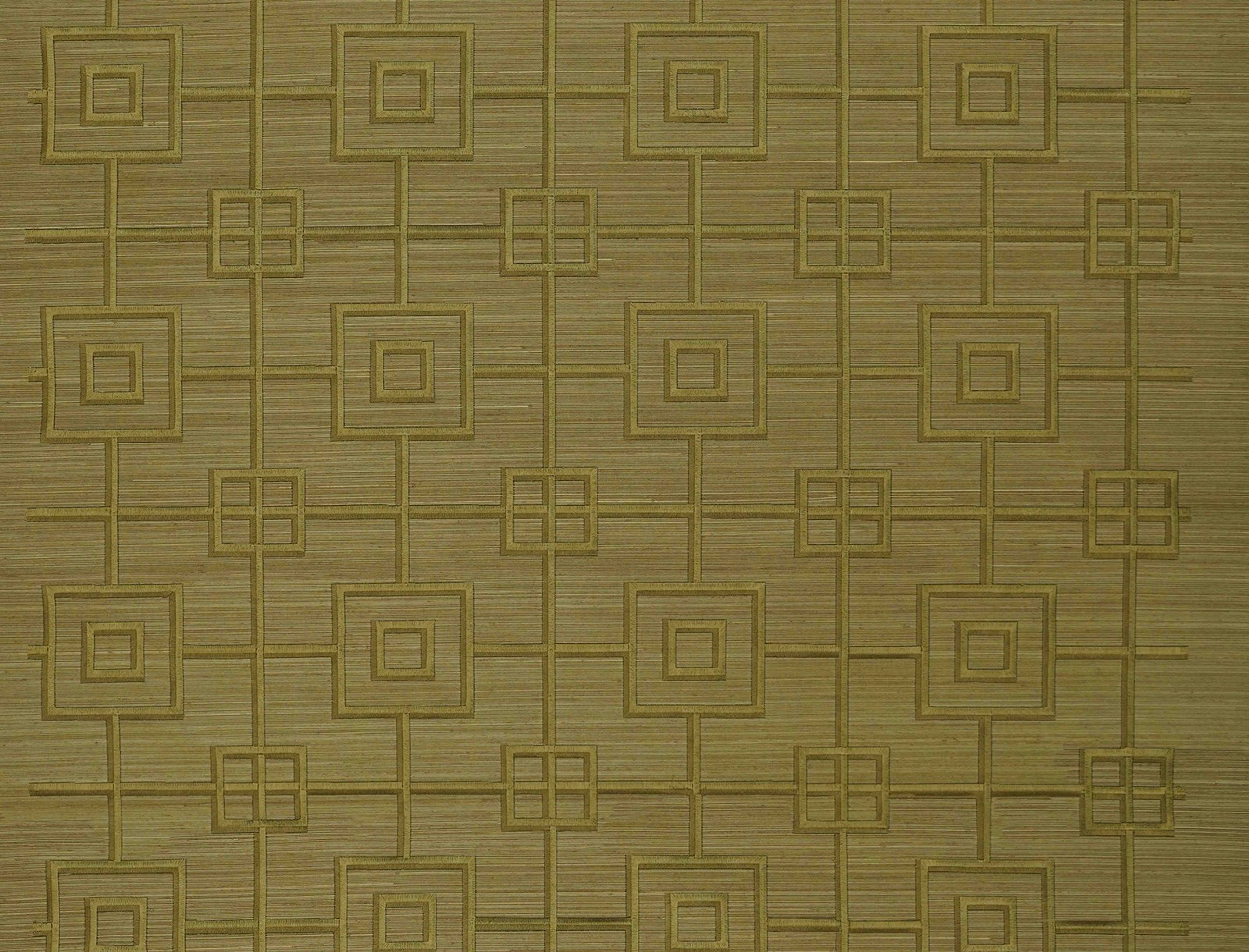 Jim Thompson Shadowbox  Antique Brass Wallpaper Sample JT021074004