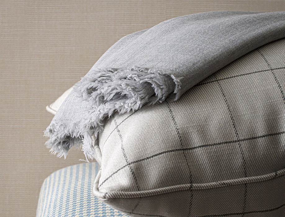 Fox Linton Padstow Check Silver Bark Fabric FL010056004