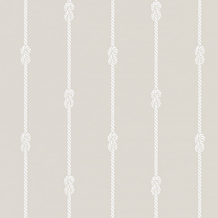 Schumacher Knot Stripe Sand Wallpaper Sample 8859