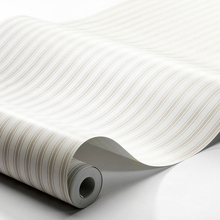 Schumacher Aspo Stripe Sand Wallpaper 8873