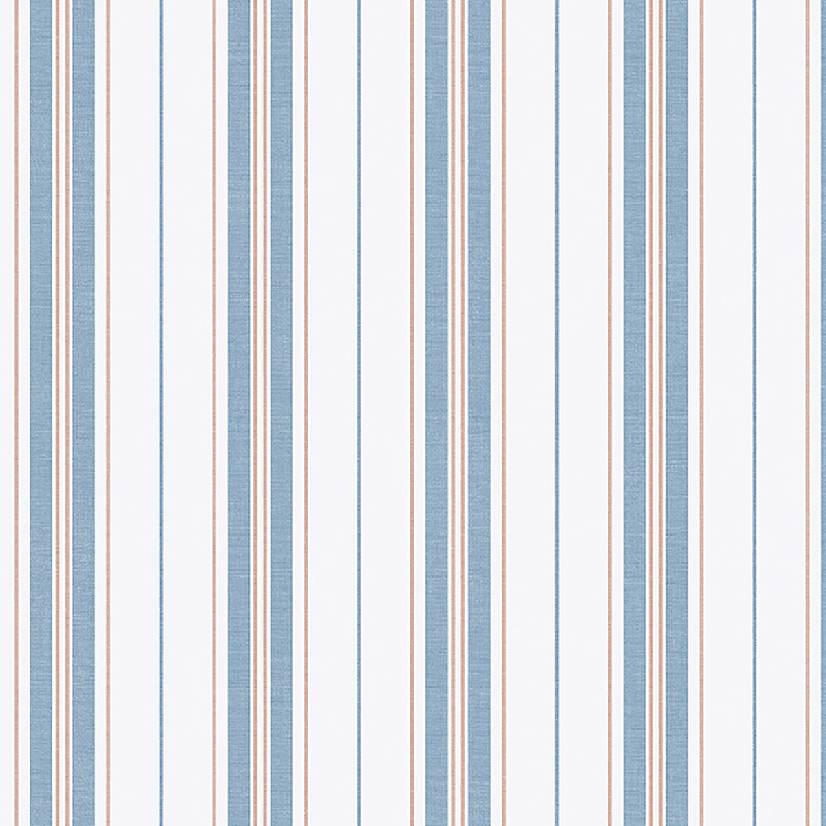 Schumacher HamnskAR Stripe Blue And Red Wallpaper Sample 8874