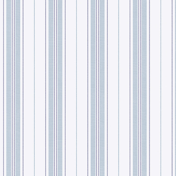 Schumacher HamnskAR Stripe Blues Wallpaper Sample 8875