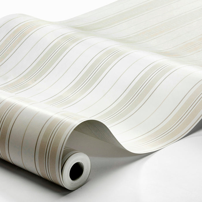 Schumacher HamnskAR Stripe Naturals Wallpaper 8877