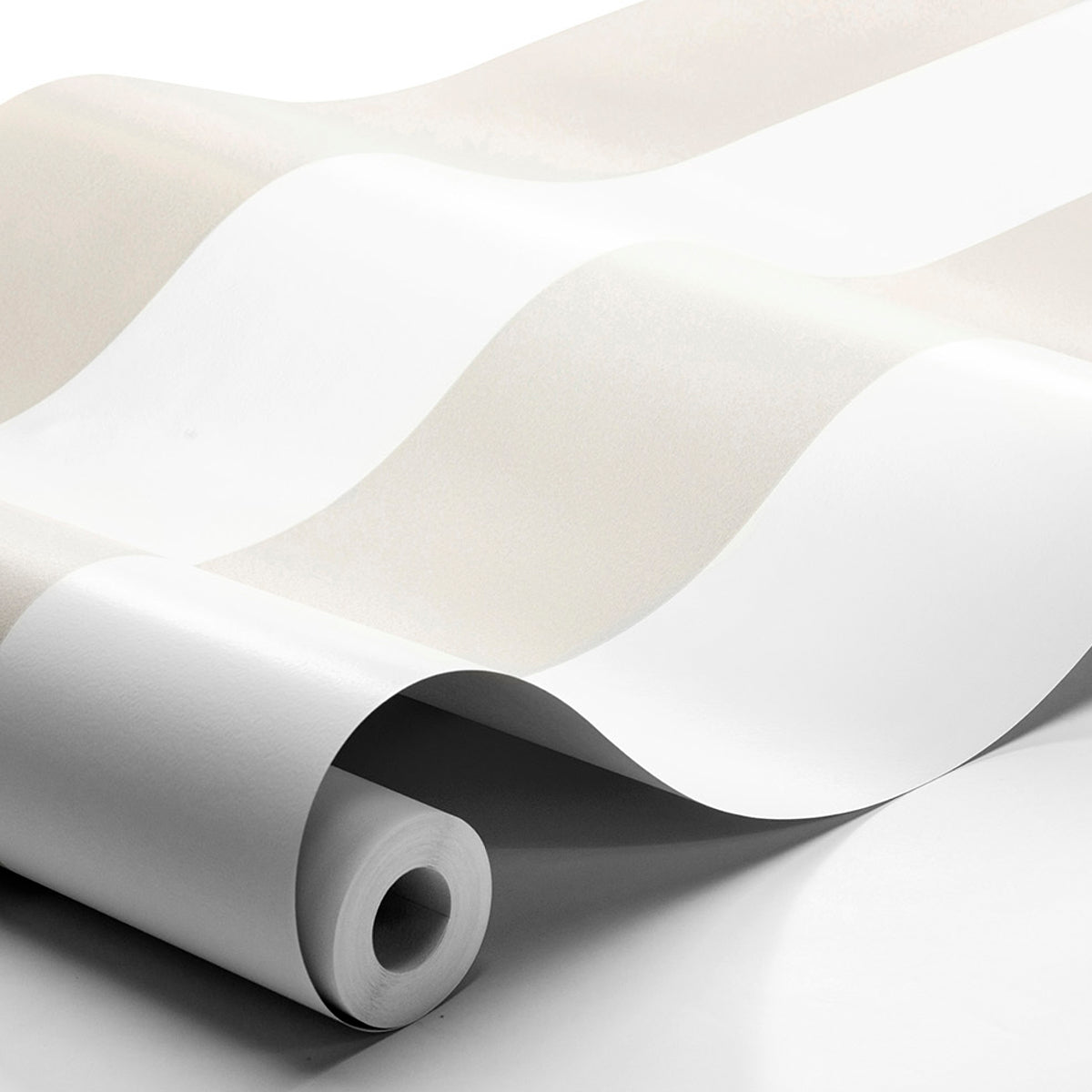 Schumacher Orust Stripe Stone Wallpaper Sample 8879