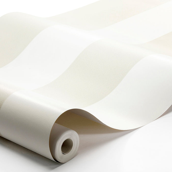 Schumacher Orust Stripe Sand Wallpaper Sample 8880
