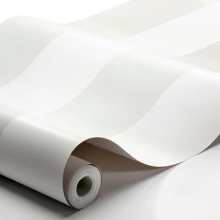 Schumacher Orust Stripe Grey Wallpaper Sample 8881