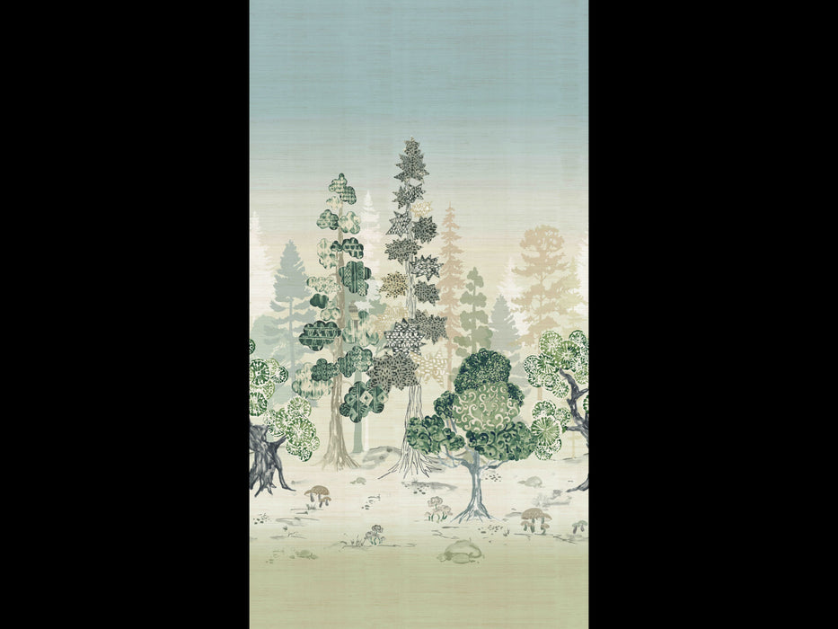 No.9 Thompson Folklore Sisal Grasscloth 2 Drops Forest Wallpaper Sample N9021046001