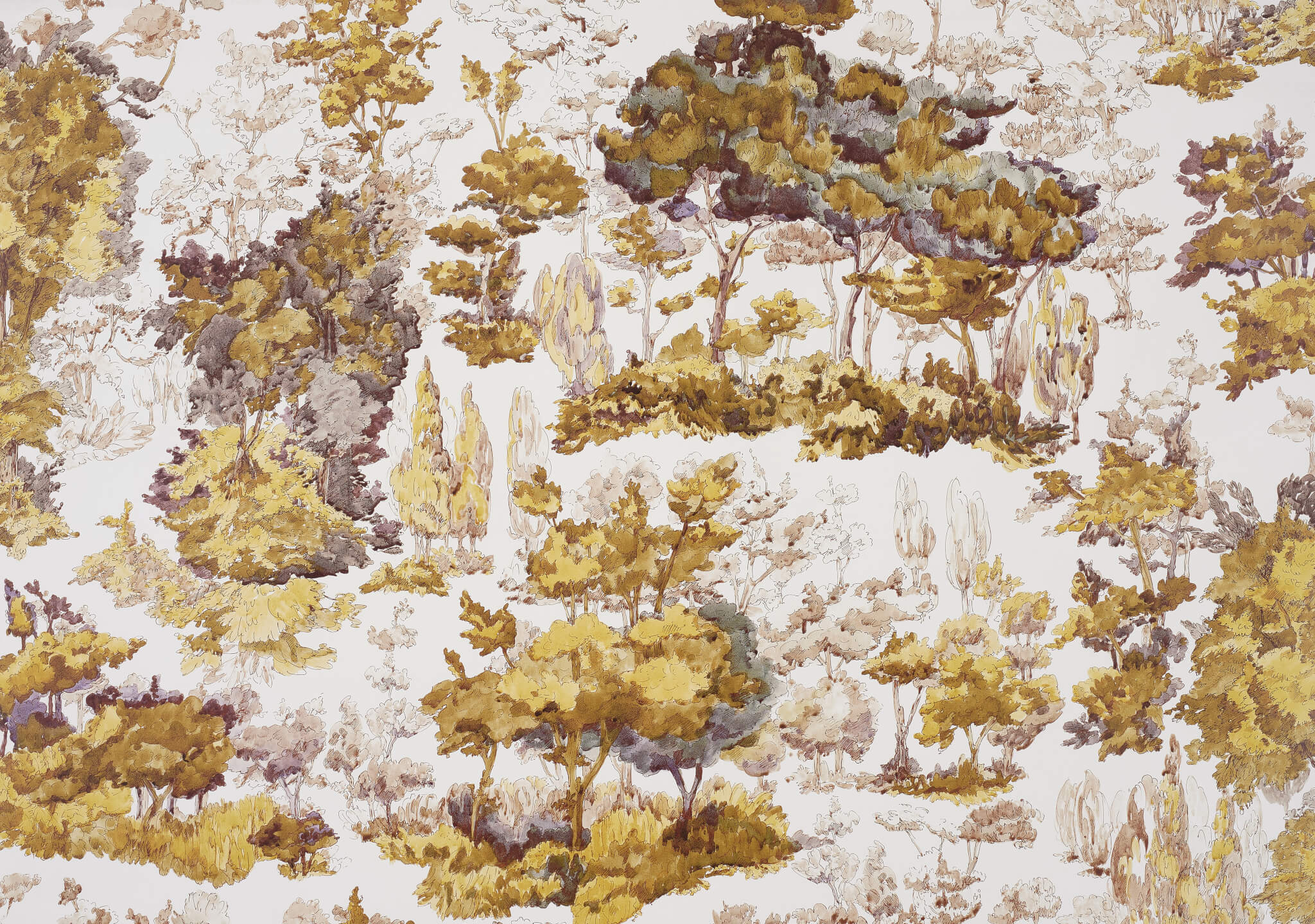 Pierre Frey Broceliande Automne Wallpaper Sample FP585003