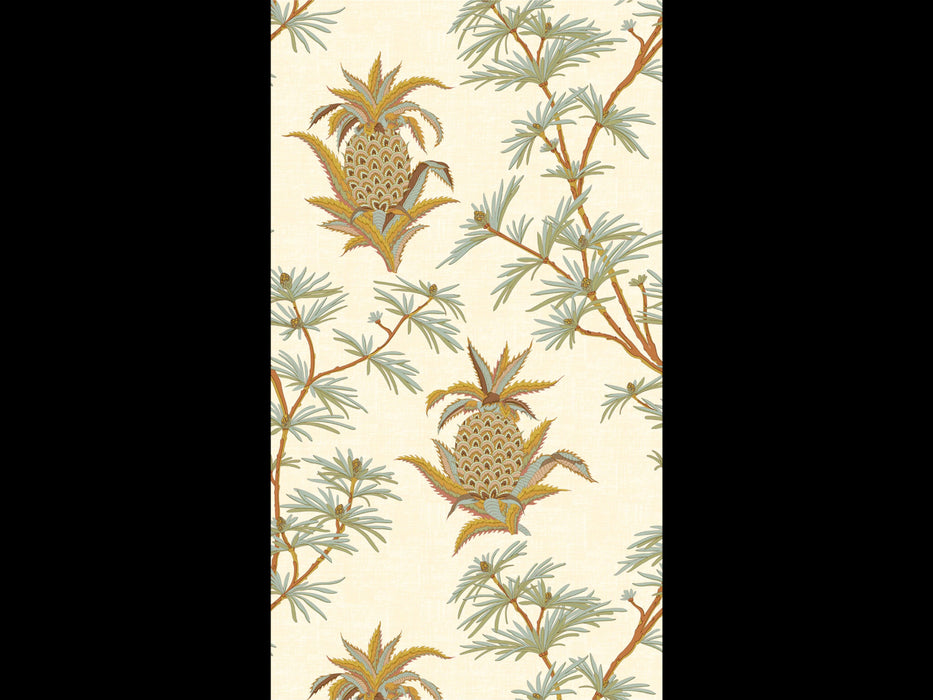 Jim Thompson Pineapple White Chocolate Wallpaper Sample JT021088001