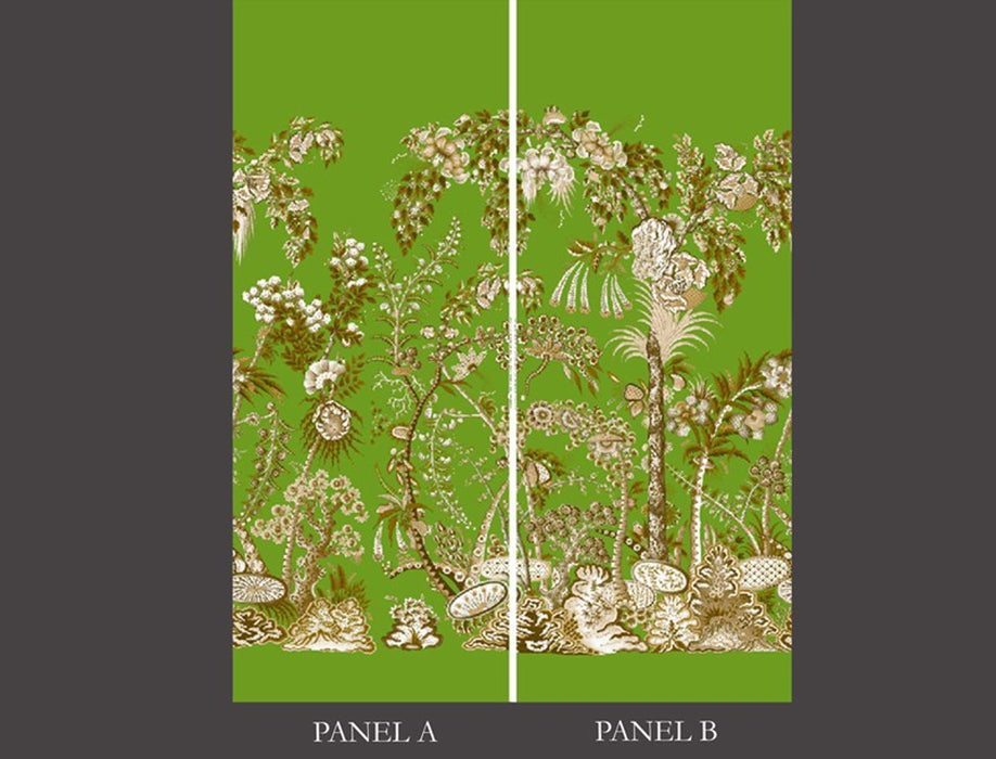 Jim Thompson Palampore Panel A & B  Jade Wallpaper JT021041003