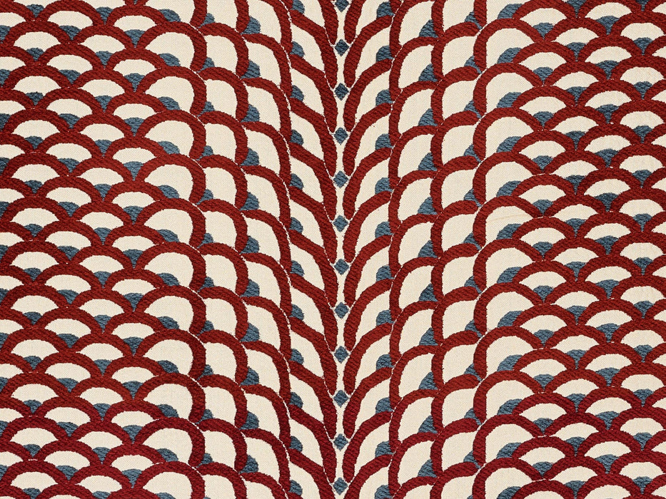 Le Manach Les Ecailles Fabric Sample L3914_LES_ECAILLES_C526_C534_FE