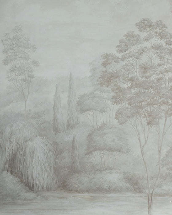 Brunschwig & Fils Arbres Mural Neutral Wallpaper Sample P8026105.1611.0