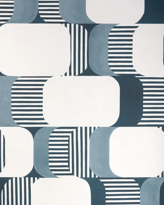 Kravet Couture Good Vibes Indigo Wallpaper W4398.516.0