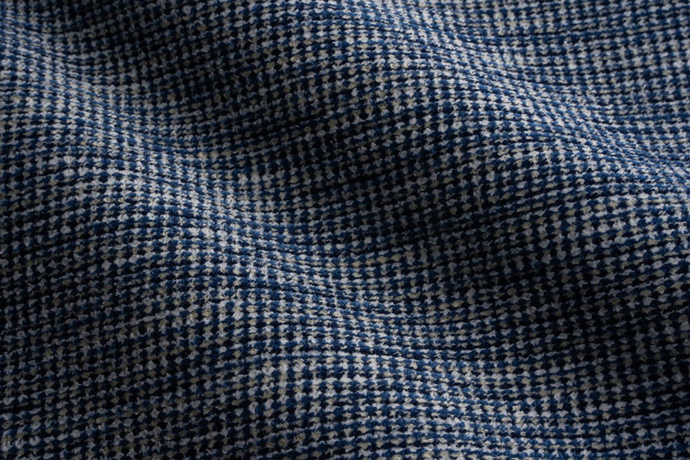 Perennials On The Grid Blue Boy Fabric 927-390