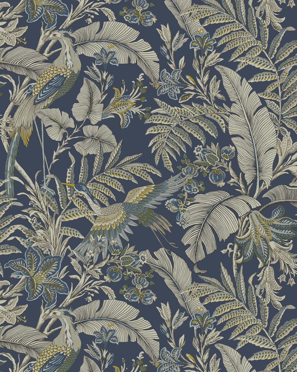 Morris & Co Strawberry Thief Indigo/Mineral DARW212564 Wallpaper