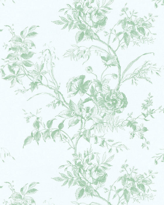 Lee Jofa Tea Rose Toile Wp Leaf Wallpaper P2026100.30.0