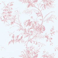 Lee Jofa Tea Rose Toile Wp Rose Wallpaper P2026100.707.0